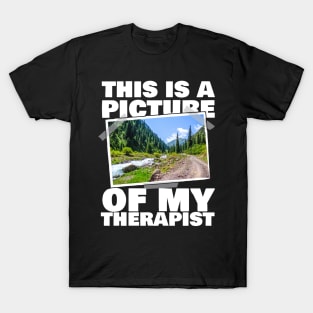 This Is A Picture Of My Therapist Mountain Hiking T-Shirt